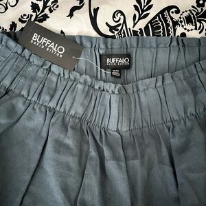 Buffalo David Bitton Charcoal Blue Linen Shorts